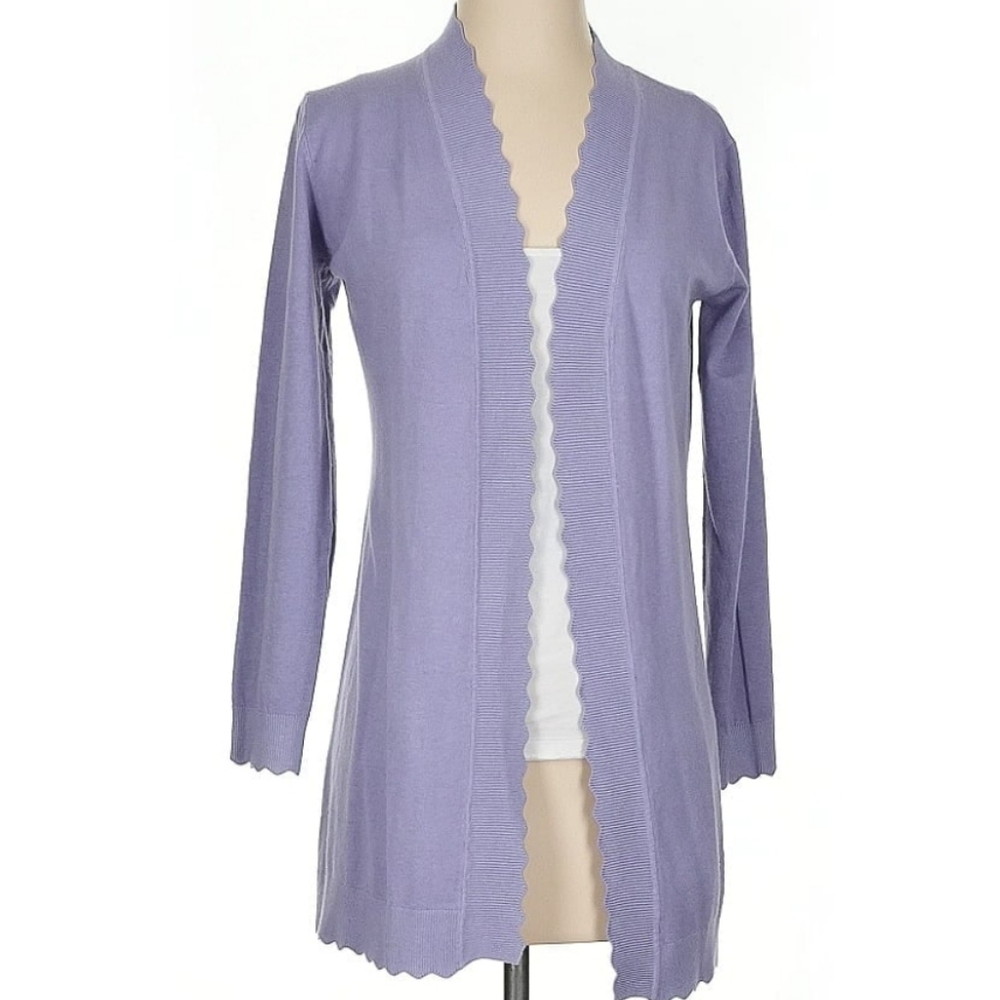 *NWT* Evolution by Cyrus Scalloped Trim Cardigan Sweater